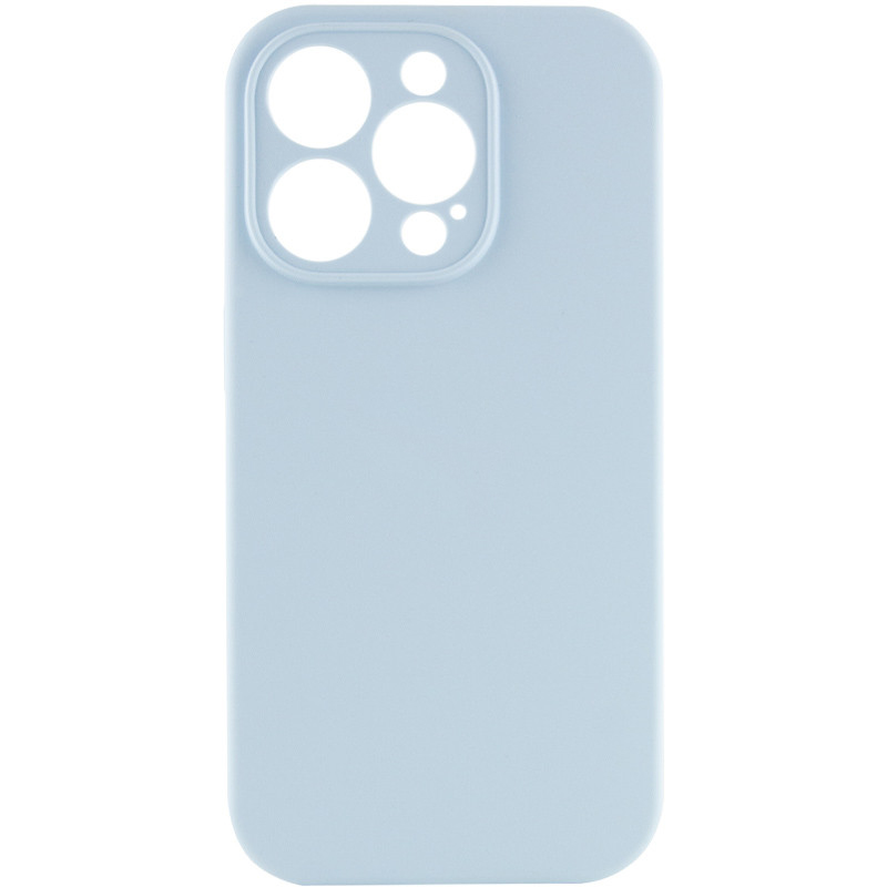 Чехол Silicone Case Full Camera Protective (AA) NO LOGO для Apple iPhone 14 Pro Max (6.7") (Голубой / Sweet Blue)