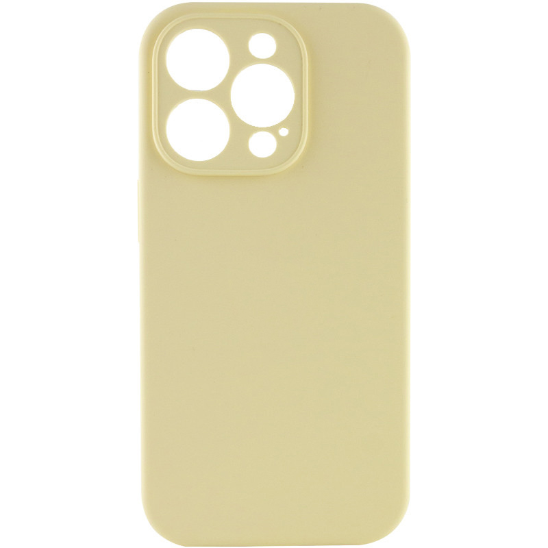 Чохол Silicone Case Full Camera Protective (AA) NO LOGO для Apple iPhone 14 Pro Max (6.7") (Жовтий / Mellow Yellow)