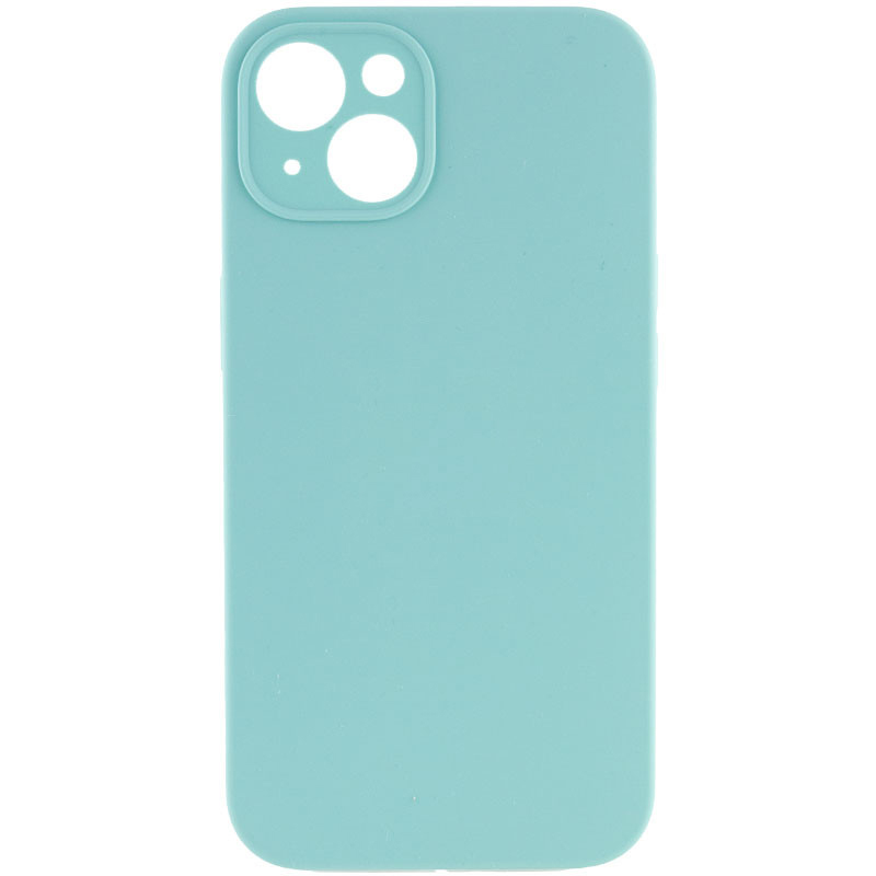Чехол Silicone Case Full Camera Protective (AA) NO LOGO для Apple iPhone 15 (6.1") (Бирюзовый / Marine Green)