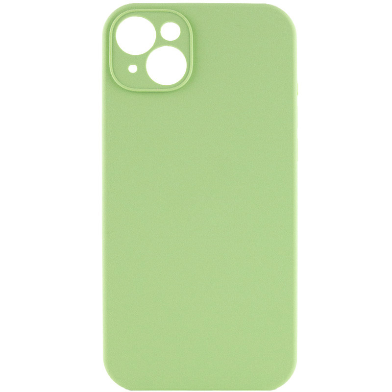 Чехол Silicone Case Full Camera Protective (AA) NO LOGO для Apple iPhone 15 (6.1") (Мятный / Mint)