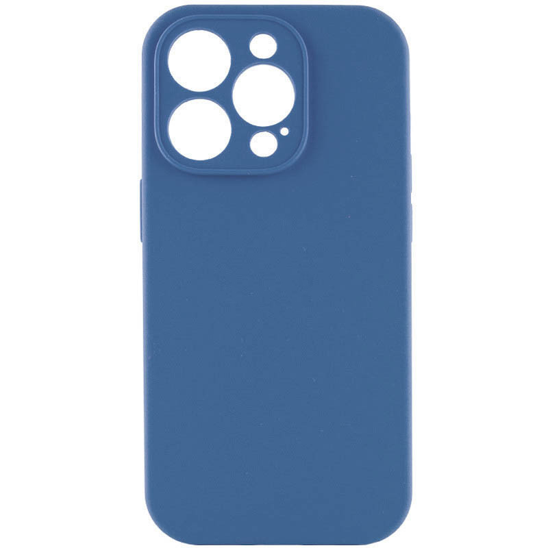 Чехол Silicone Case Full Camera Protective (AA) NO LOGO для Apple iPhone 15 Pro (6.1") (Синий / Blue Jay)