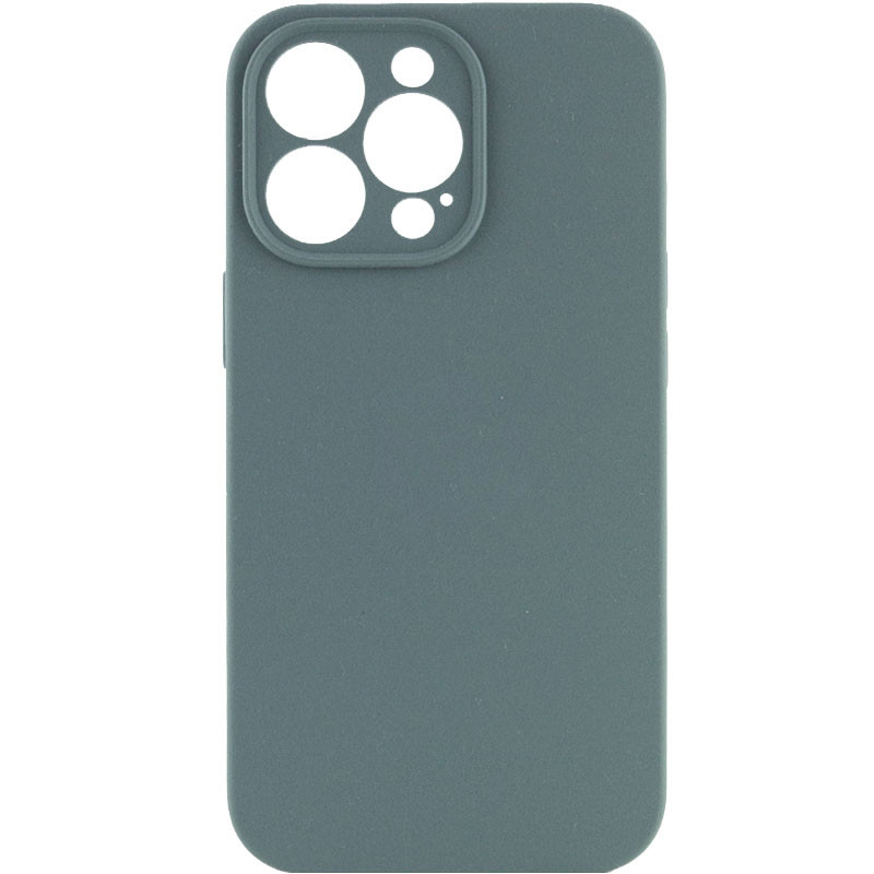Чехол Silicone Case Full Camera Protective (AA) NO LOGO для Apple iPhone 15 Pro (6.1") (Зеленый / Pine green)