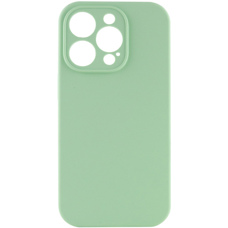 Чехол Silicone Case Full Camera Protective (AA) NO LOGO для Apple iPhone 15 Pro (6.1") (Зеленый / Pistachio)