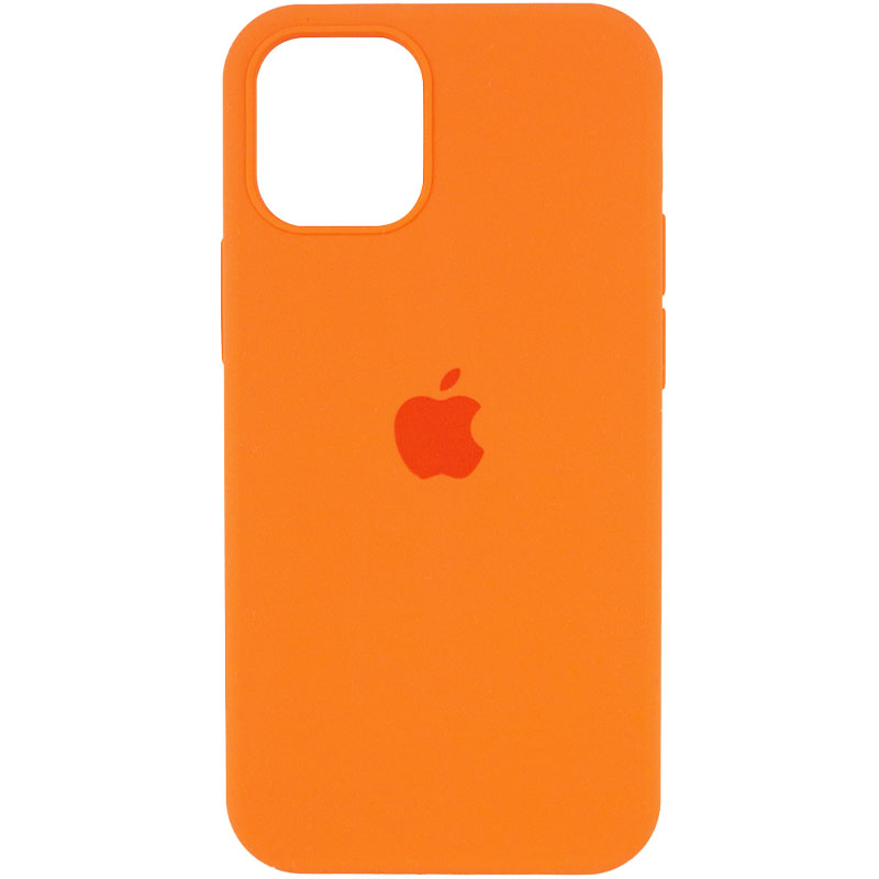 Чехол Silicone Case Full Protective (AA) для Apple iPhone 12 Pro / 12 (6.1") (Оранжевый / New Orange)