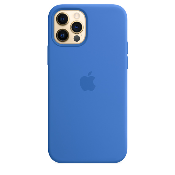 Чехол Silicone Case Full Protective (AA) для Apple iPhone 12 Pro / 12 (6.1") (Синий / Capri Blue)