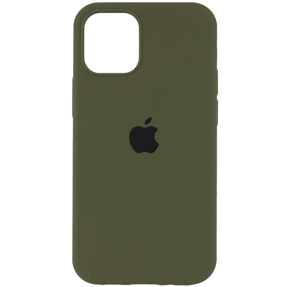 Чехол Silicone Case Full Protective (AA) для Apple iPhone 12 Pro / 12 (6.1") (Зеленый / Dark Olive)