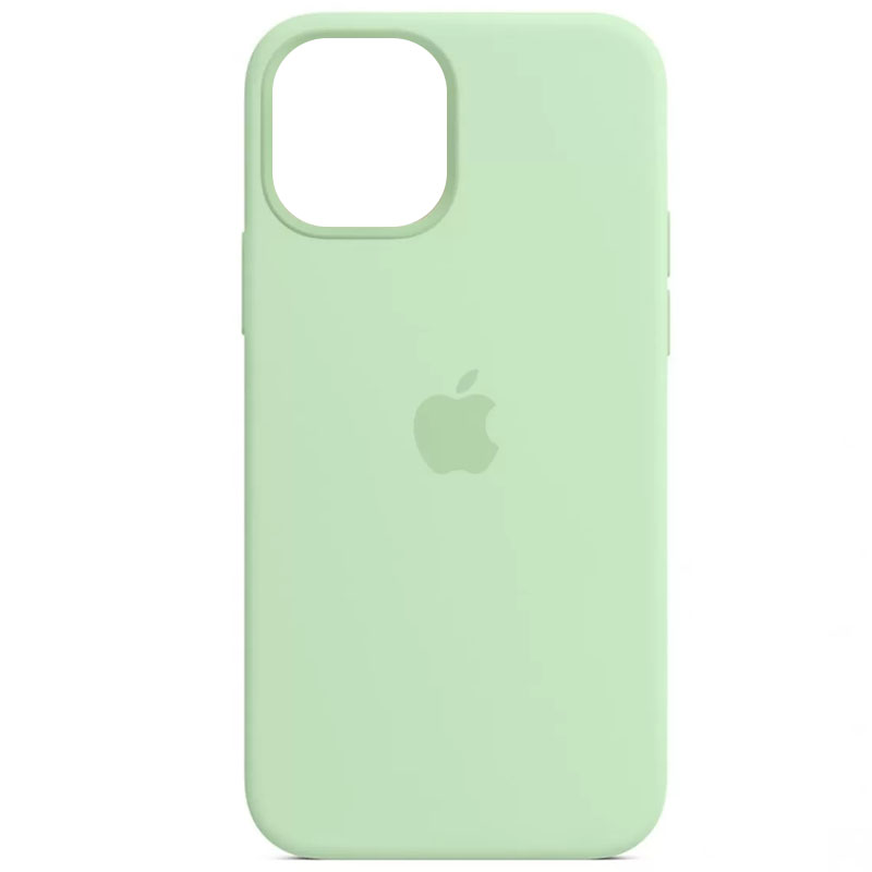 Чехол Silicone Case Full Protective (AA) для Apple iPhone 12 Pro / 12 (6.1") (Зеленый / Pistachio)