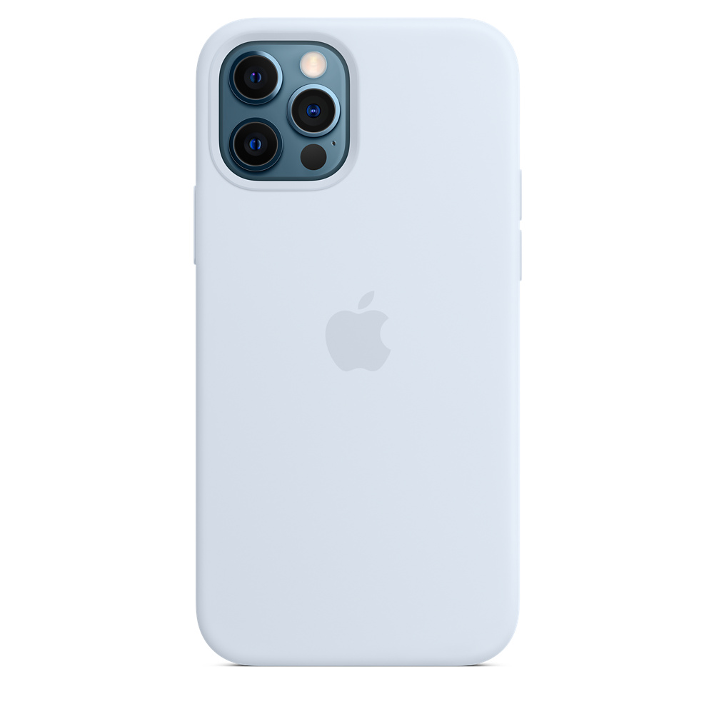 Чехол Silicone Case Full Protective (AA) для Apple iPhone 12 Pro Max (6.7") (Голубой / Cloud Blue)