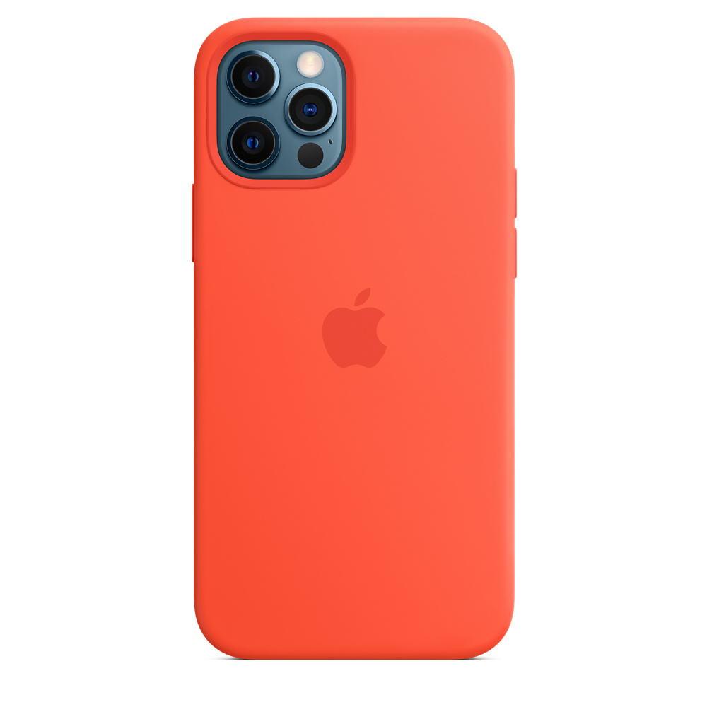 Чехол Silicone Case Full Protective (AA) для Apple iPhone 12 Pro Max (6.7") (Оранжевый / Electric Orange)