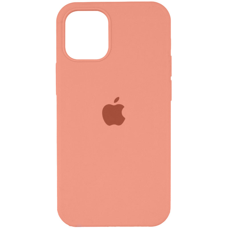 Чехол Silicone Case Full Protective (AA) для Apple iPhone 12 Pro Max (6.7") (Розовый / Peach)