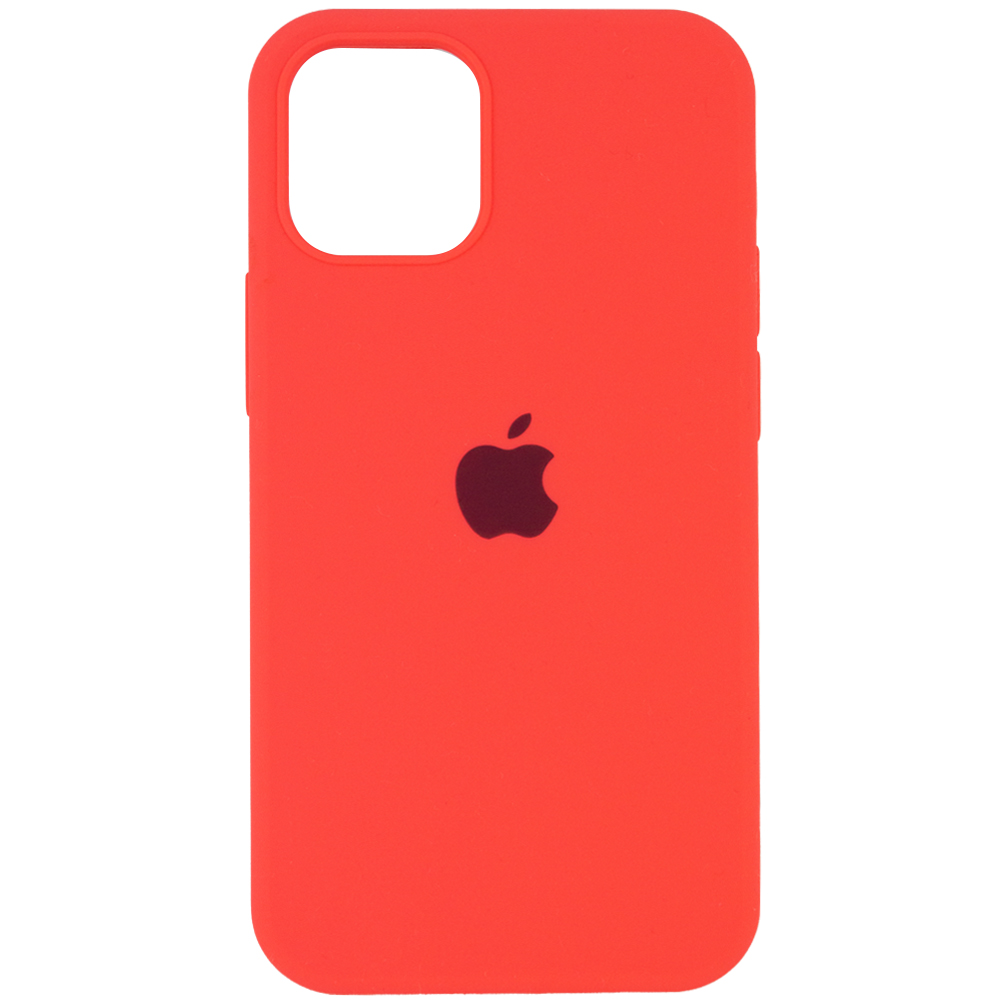 Чехол Silicone Case Full Protective (AA) для Apple iPhone 13 (6.1") (Арбузный / Watermelon red)