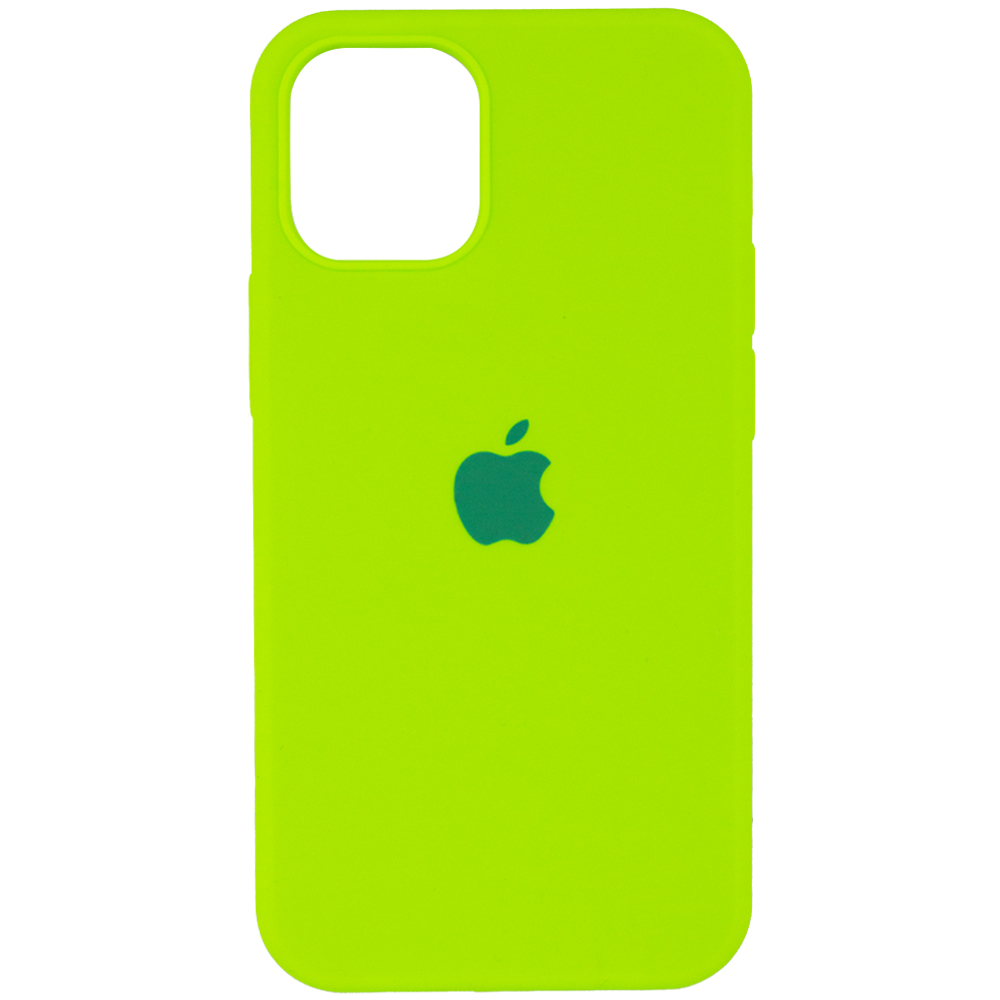 Чехол Silicone Case Full Protective (AA) для Apple iPhone 13 Pro (6.1") (Салатовый / Neon Green)