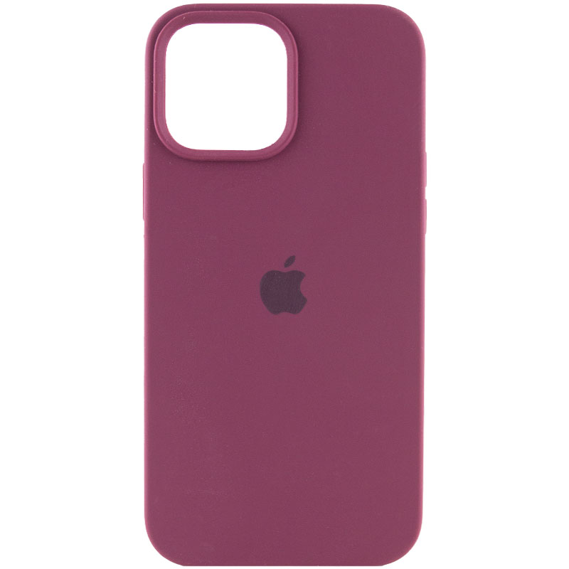 Чехол Silicone Case Full Protective (AA) для Apple iPhone 13 Pro Max (6.7") (Бордовый / Plum)
