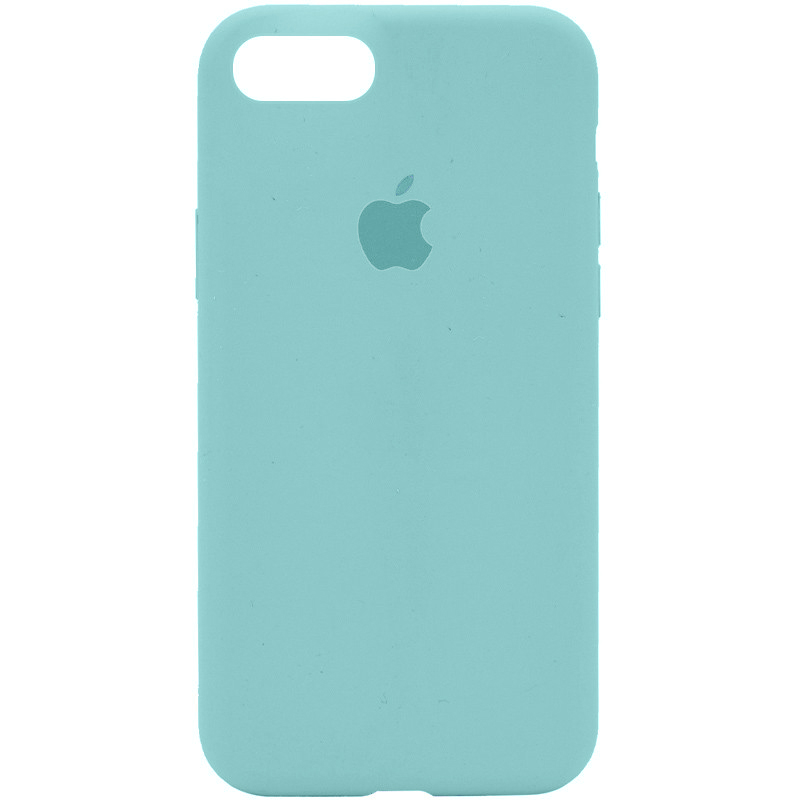 Чехол Silicone Case Full Protective (AA) для Apple iPhone SE (2022) (Бирюзовый / Swimming pool)
