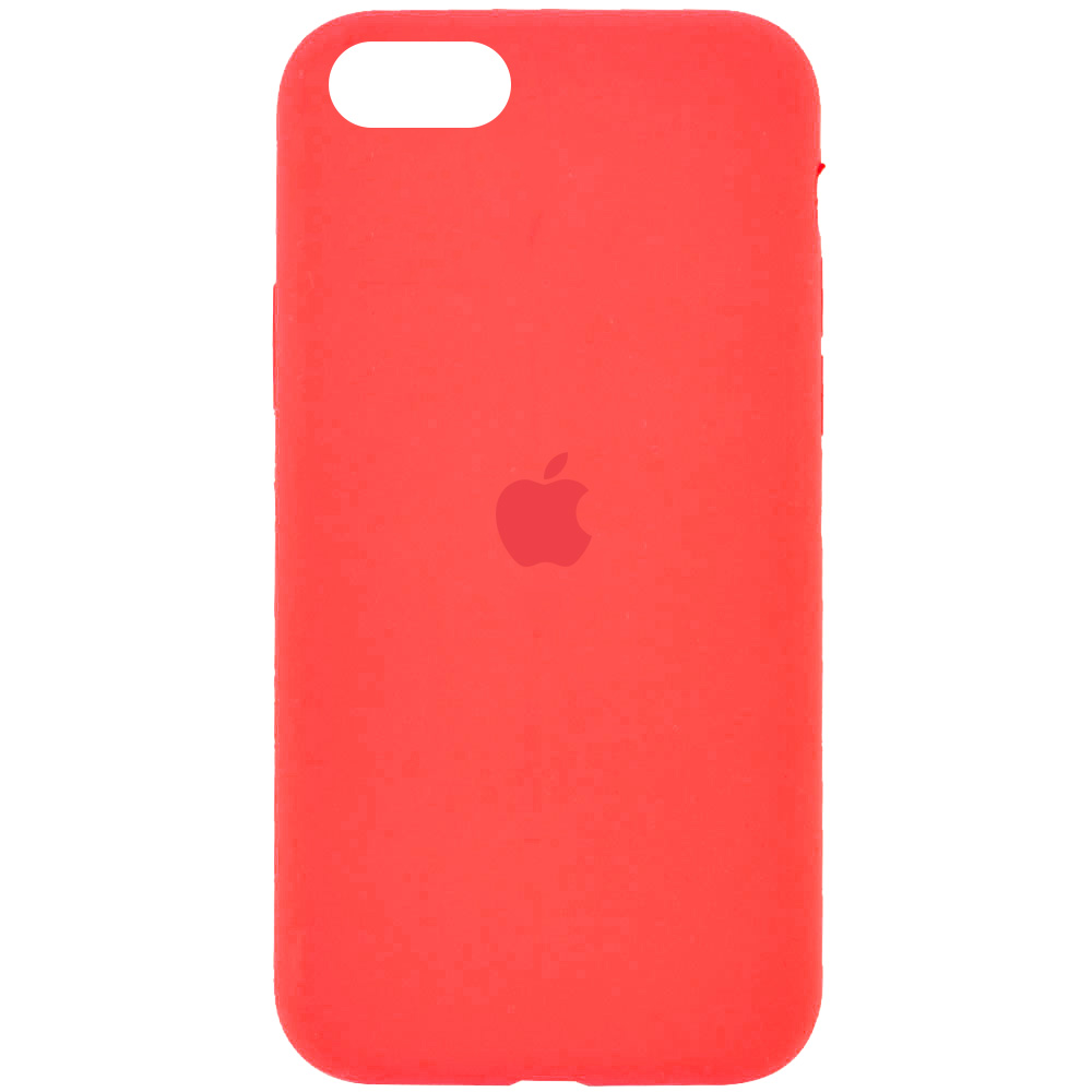Чехол Silicone Case Full Protective (AA) для Apple iPhone SE (2022) (Оранжевый / Pink citrus)