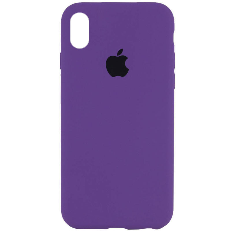 Чехол Silicone Case Full Protective (AA) для Apple iPhone X (5.8") / XS (5.8") (Фиолетовый / Amethyst)