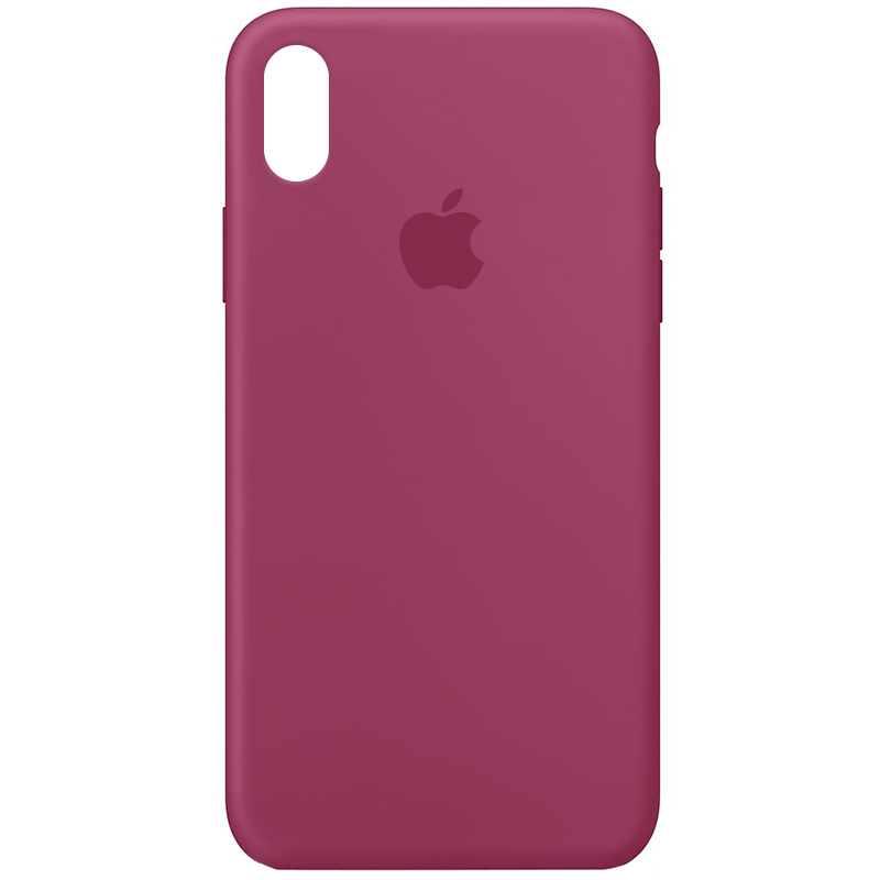 Чехол Silicone Case Full Protective (AA) для Apple iPhone X (5.8") / XS (5.8") (Малиновый / Pomegranate)