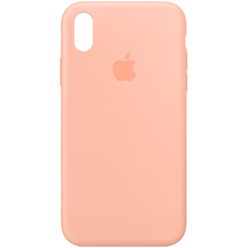 Чехол Silicone Case Full Protective (AA) для Apple iPhone X (5.8") (Оранжевый / Grapefruit)