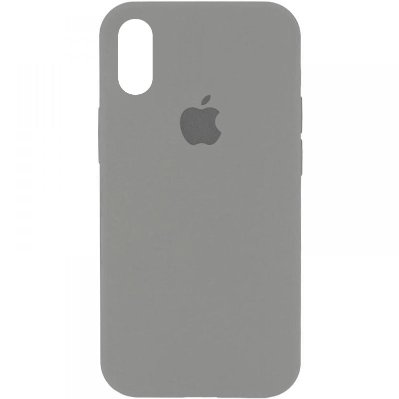 Чехол Silicone Case Full Protective (AA) для Apple iPhone X (5.8") / XS (5.8") (Серый / Pewter)