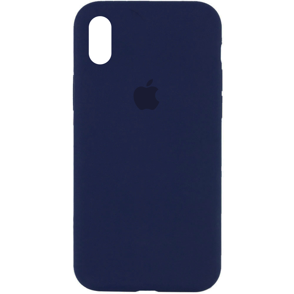 Чехол Silicone Case Full Protective (AA) для Apple iPhone X (5.8") / XS (5.8") (Синий / Deep navy)