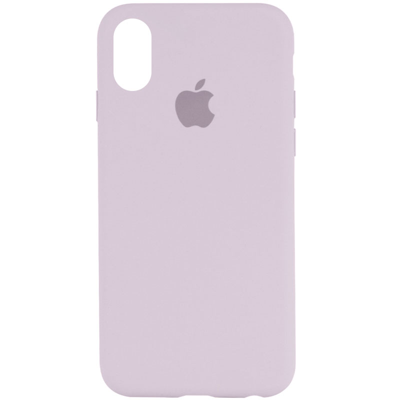 Чехол Silicone Case Full Protective (AA) для Apple iPhone X (5.8") (Сиреневый / Lilac)
