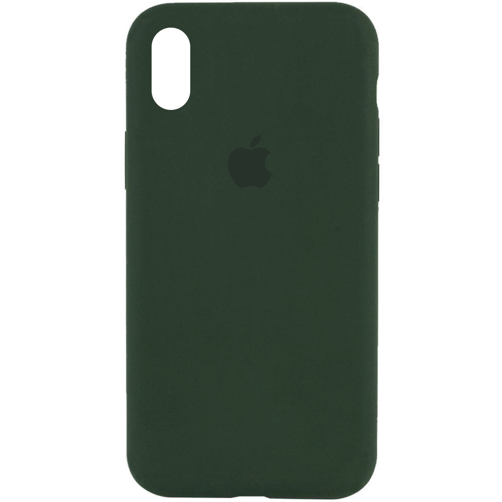 Чехол Silicone Case Full Protective (AA) для Apple iPhone X (5.8") (Зеленый / Cyprus Green)