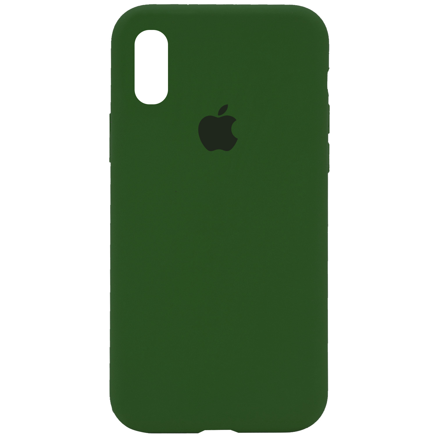 Чехол Silicone Case Full Protective (AA) для Apple iPhone X (5.8") / XS (5.8") (Зеленый / Dark Olive)