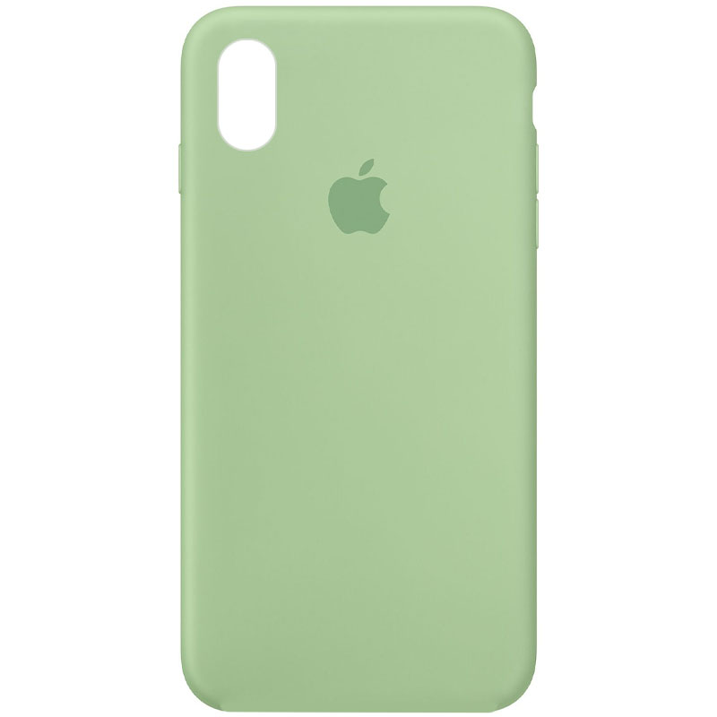 Чехол Silicone Case Full Protective (AA) для Apple iPhone X (5.8") / XS (5.8") (Зеленый / Pistachio)