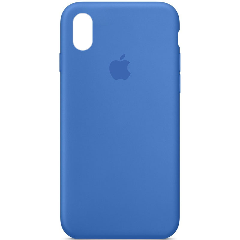 Чехол Silicone Case Full Protective (AA) для Apple iPhone XR (6.1") (Синий / Capri Blue)