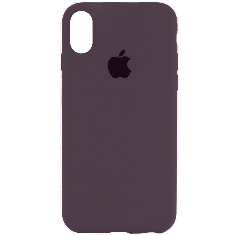 Чехол Silicone Case Full Protective (AA) для Apple iPhone XS Max (6.5") (Фиолетовый / Elderberry)