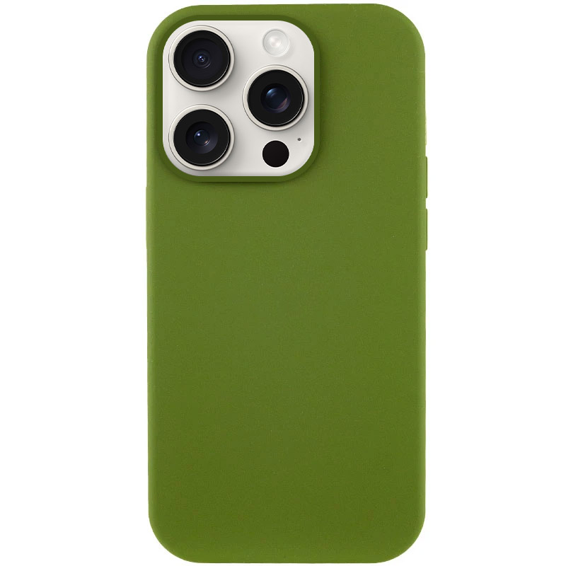 Чехол Silicone Case Full Protective (AA) NO LOGO для Apple iPhone 13 Pro (6.1") (Зеленый / Dark Olive)