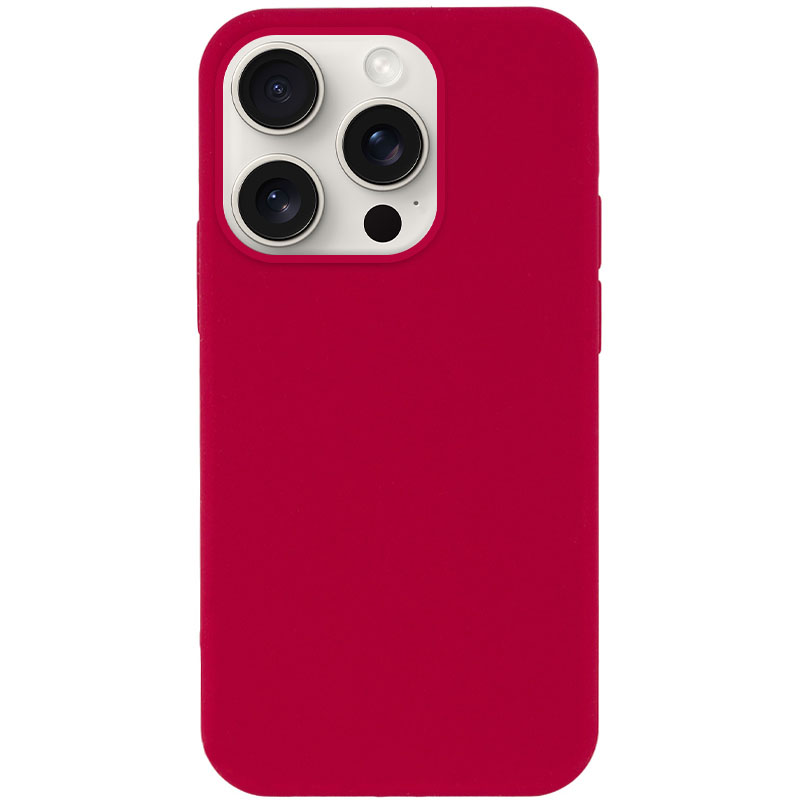 Чехол Silicone Case Full Protective (AA) NO LOGO для Apple iPhone 14 Pro (6.1") (Красный / Rose Red)