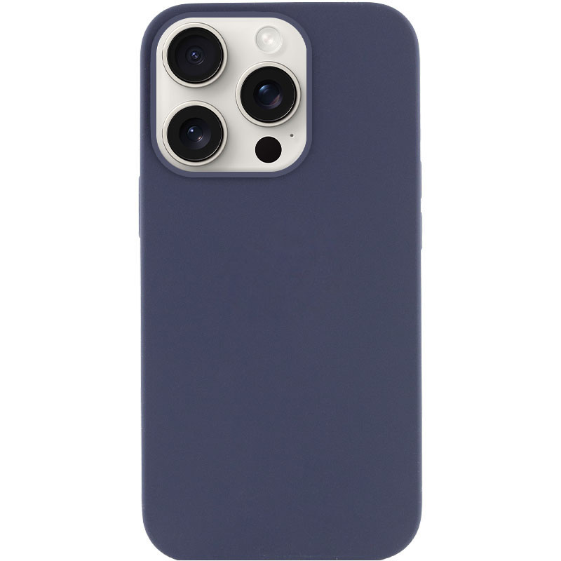 Чехол Silicone Case Full Protective (AA) NO LOGO для Apple iPhone 14 Pro (6.1") (Темно-синий / Midnight blue)