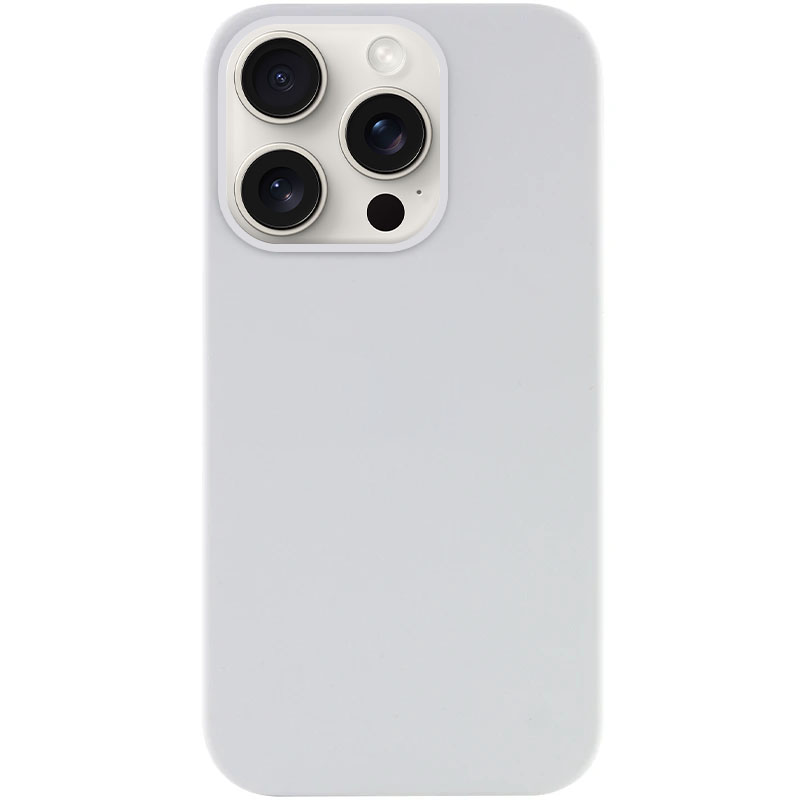 Чехол Silicone Case Full Protective (AA) NO LOGO для Apple iPhone 15 Pro (6.1") (Белый / White)