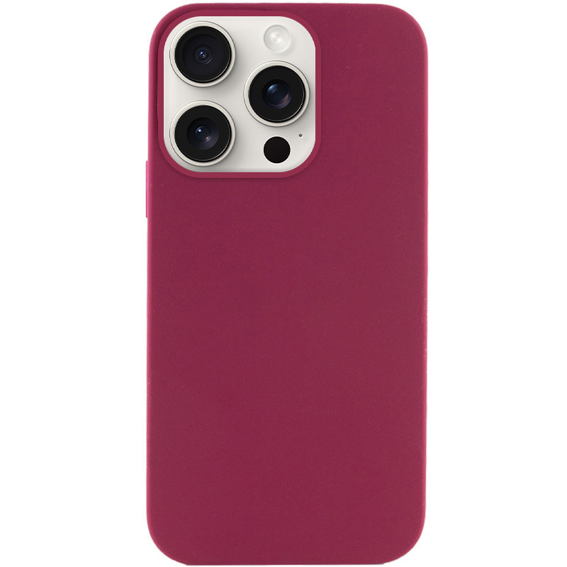 Чохол Silicone Case Full Protective (AA) NO LOGO для Apple iPhone 15 Pro (6.1") (Бордовий / Maroon)