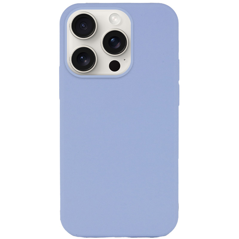 Чехол Silicone Case Full Protective (AA) NO LOGO для Apple iPhone 15 Pro (6.1") (Голубой / Lilac Blue)