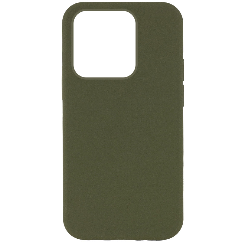 Чохол Silicone Case Full Protective (AA) NO LOGO для Apple iPhone 15 Pro Max (6.7") (Зелений / Dark Olive)