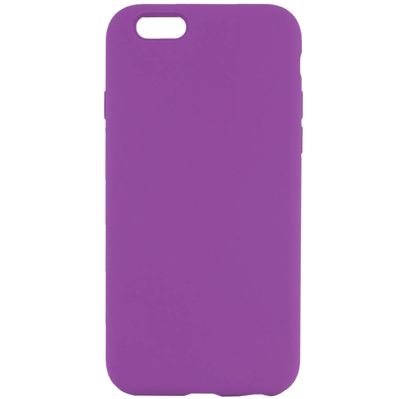 Чехол Silicone Case Full Protective (AA) NO LOGO для Apple iPhone 6/6s (4.7") (Фиолетовый / Grape)