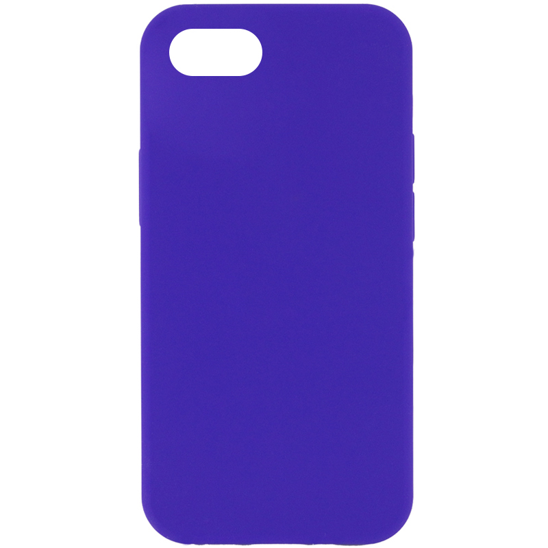 Чехол Silicone Case Full Protective (AA) NO LOGO для Apple iPhone SE (2022) (Фиолетовый / Ultra Violet)