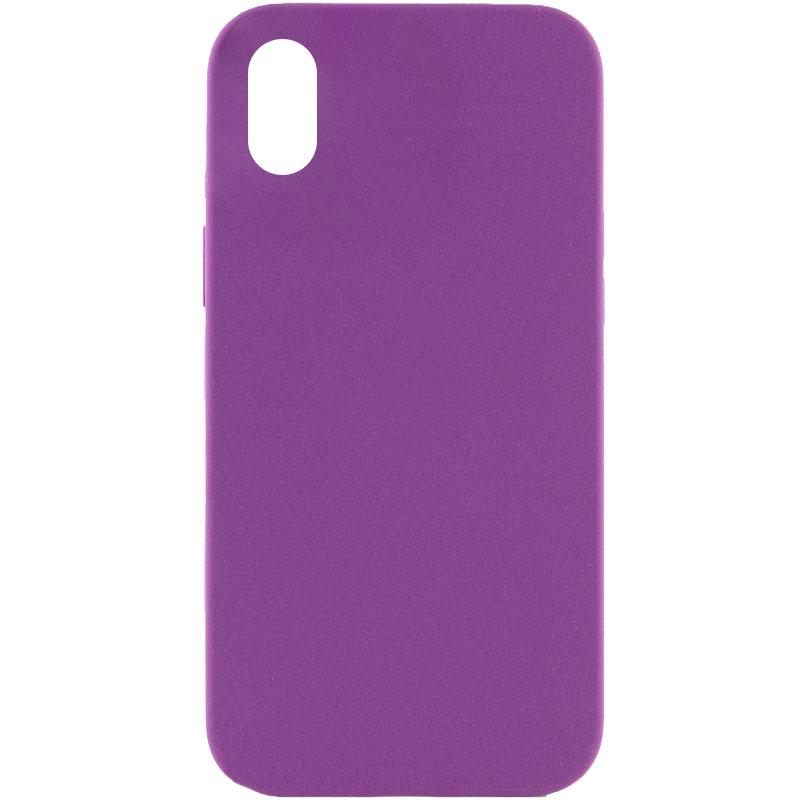 Чехол Silicone Case Full Protective (AA) NO LOGO для Apple iPhone XR (6.1") (Фиолетовый / Grape)