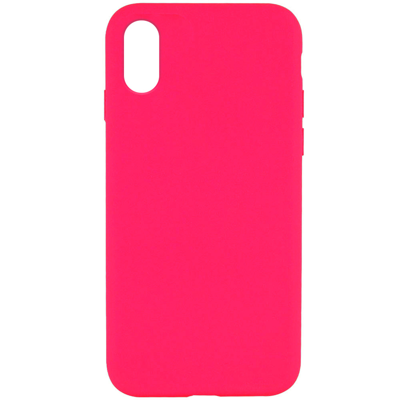 Чохол Silicone Case Full Protective (AA) NO LOGO для Apple iPhone XR (6.1") (Рожевий / Barbie pink)