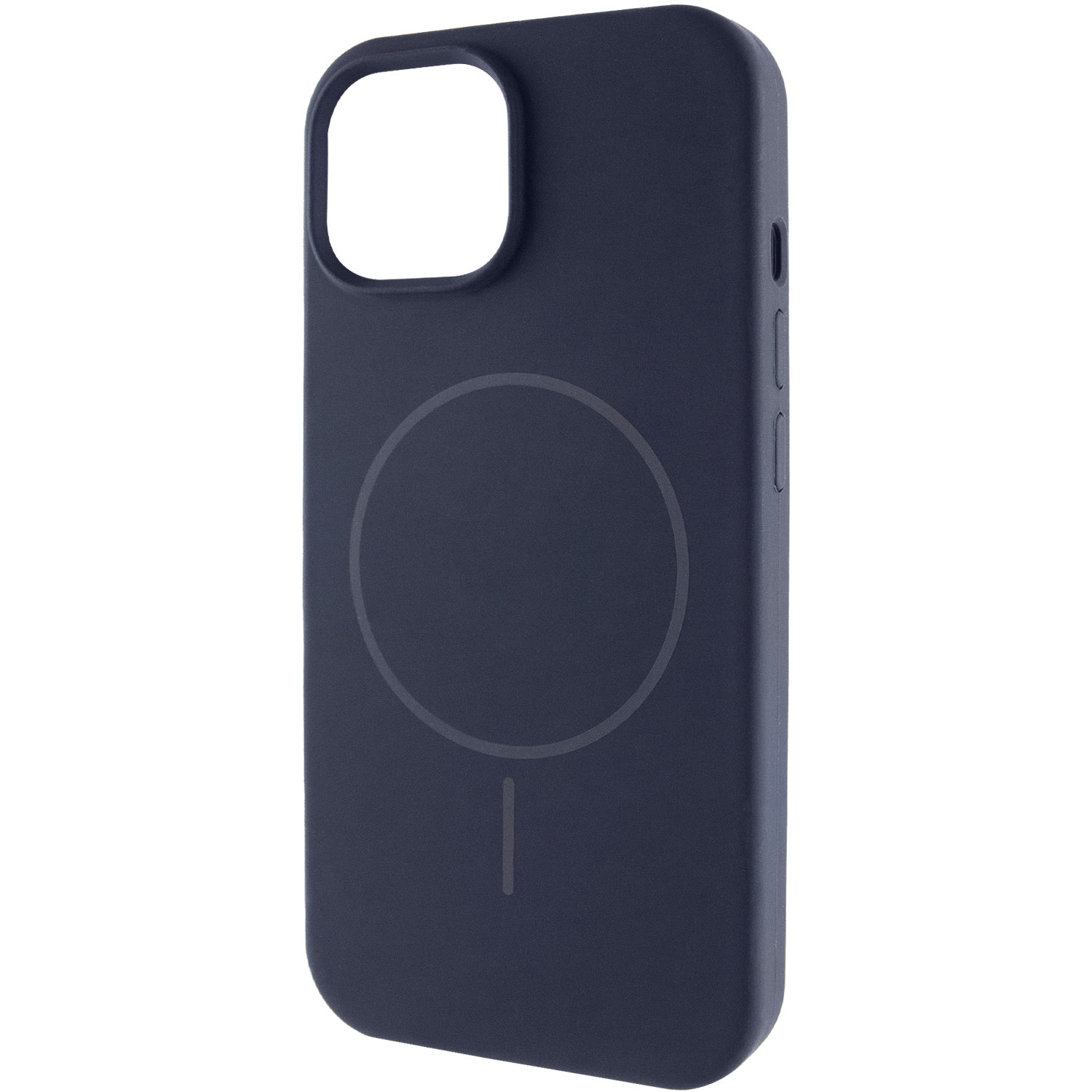 Чехол Silicone Case Full Protective (AA) NO LOGO with MagSafe для Apple iPhone 14 Plus (6.7") (Темно-синий / Midnight blue)