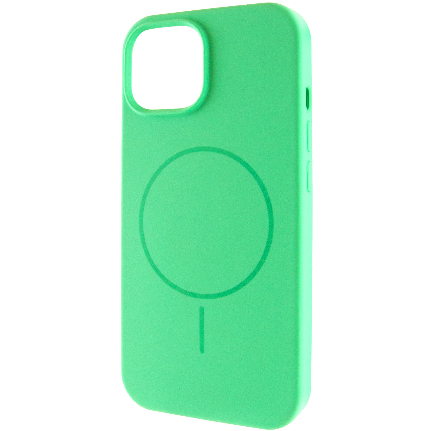 Чехол Silicone Case Full Protective (AA) NO LOGO with MagSafe для Apple iPhone 14 Plus (6.7") (Зеленый / Spearmint)