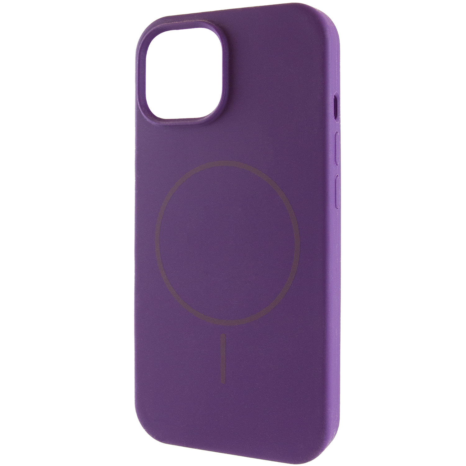 Чехол Silicone Case Full Protective (AA) NO LOGO with MagSafe для Apple iPhone 15 (6.1") (Фиолетовый / Amethyst)