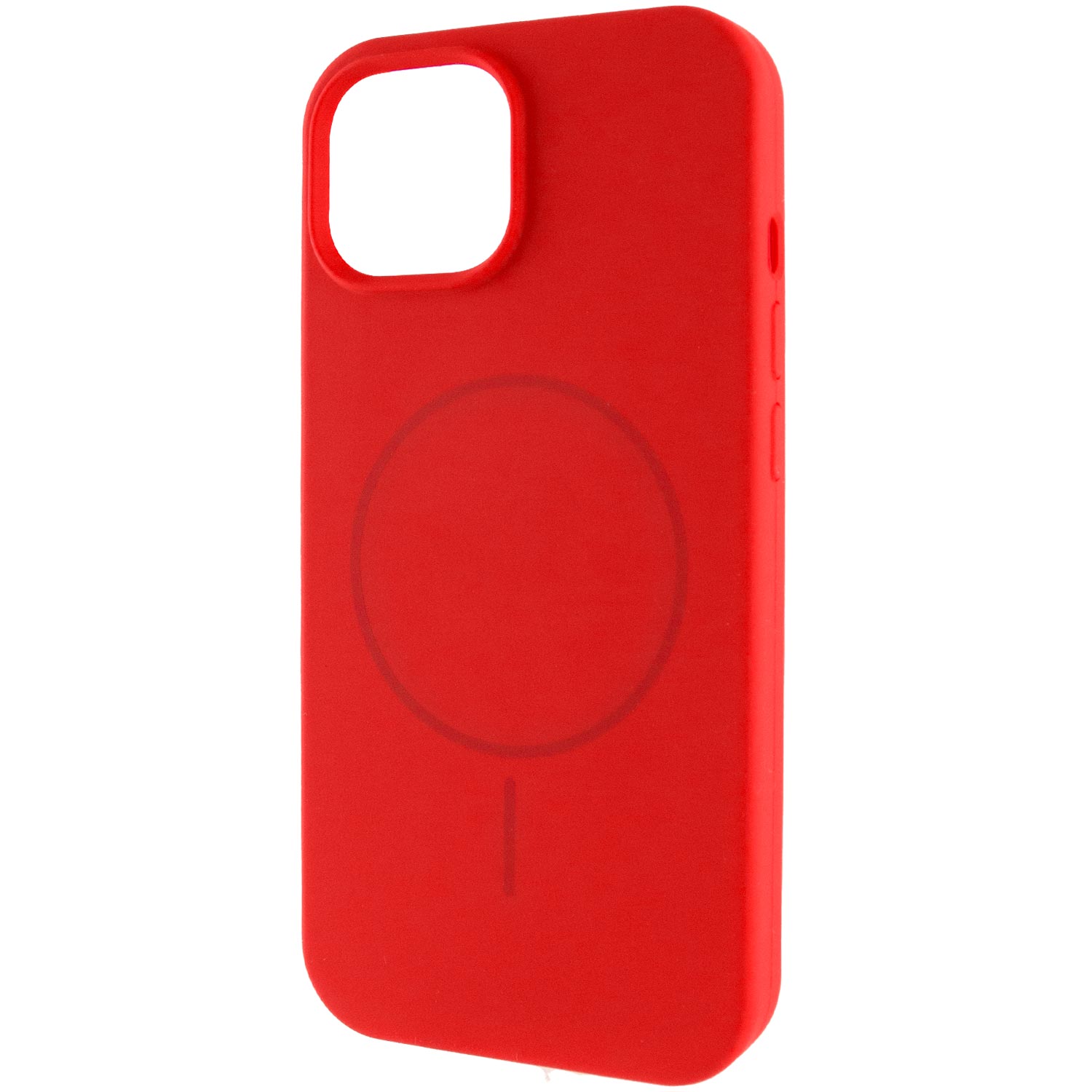Чехол Silicone Case Full Protective (AA) NO LOGO with MagSafe для Apple iPhone 15 (6.1") (Красный / Red)