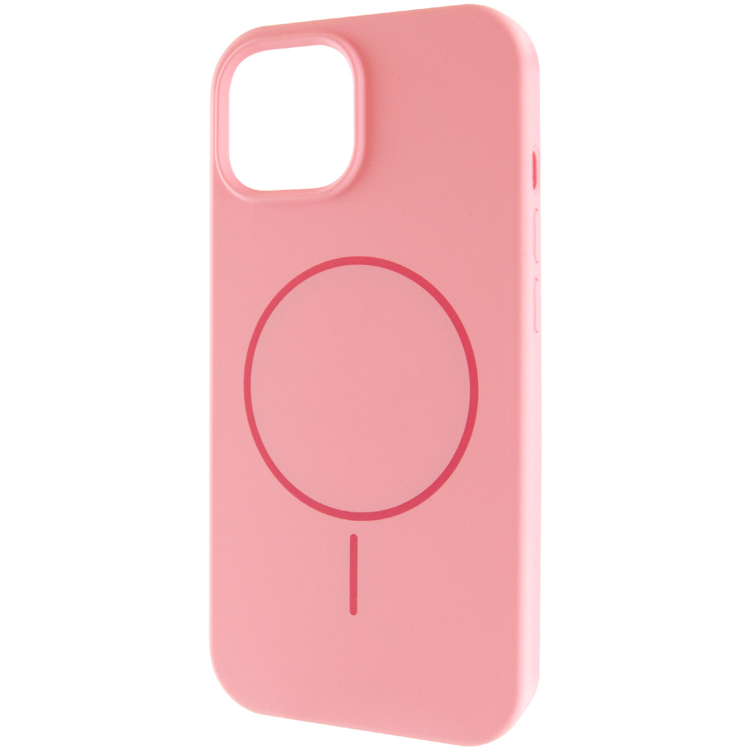Чохол Silicone Case Full Protective (AA) NO LOGO with MagSafe для Apple iPhone 15 (6.1") (Рожевий / Light pink)