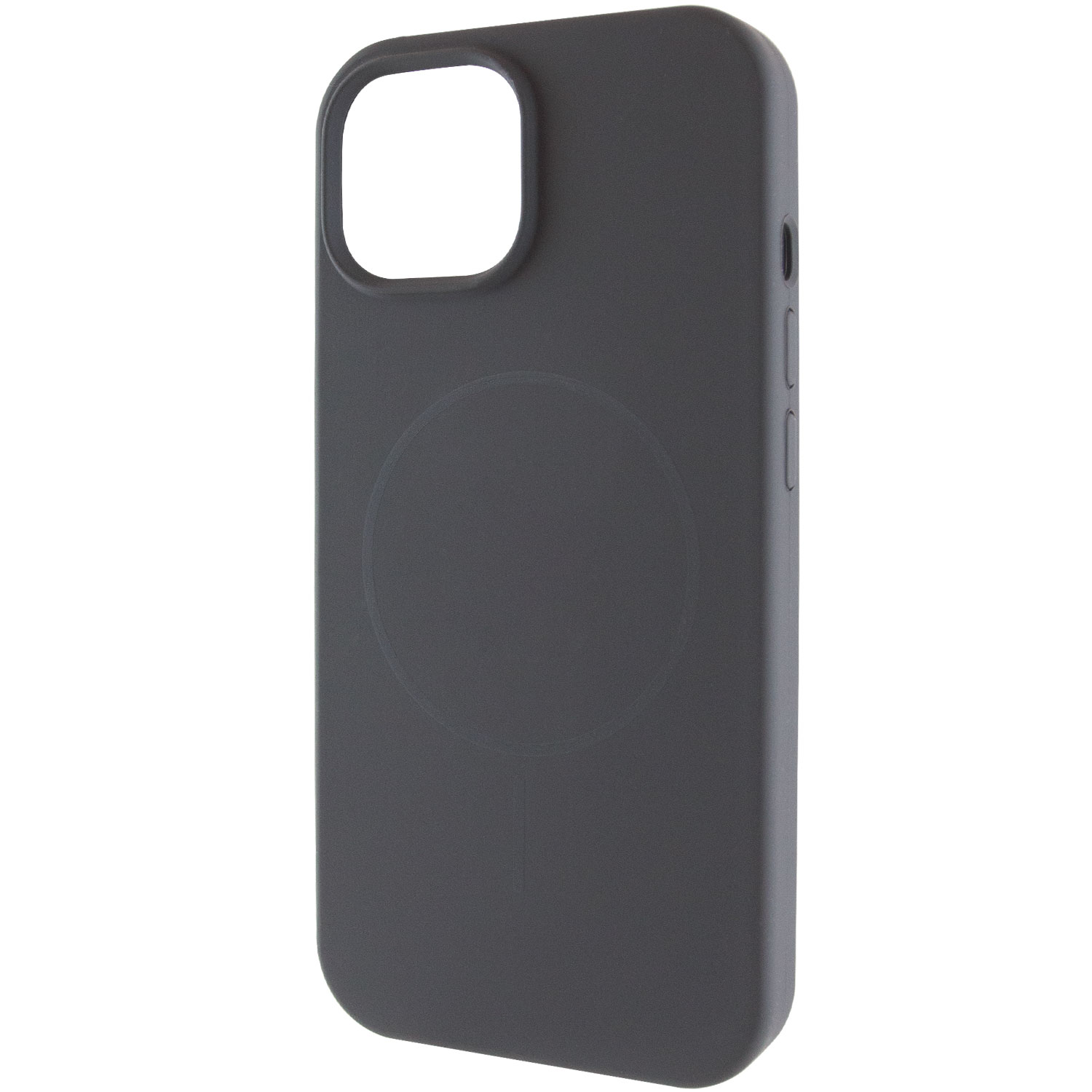 Чохол Silicone Case Full Protective (AA) NO LOGO with MagSafe для Apple iPhone 15 (6.1") (Сірий / Dark Gray)