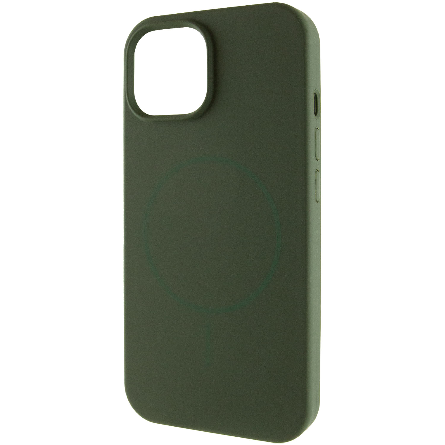 Чохол Silicone Case Full Protective (AA) NO LOGO with MagSafe для Apple iPhone 15 (6.1") (Зелений / Cyprus Green)