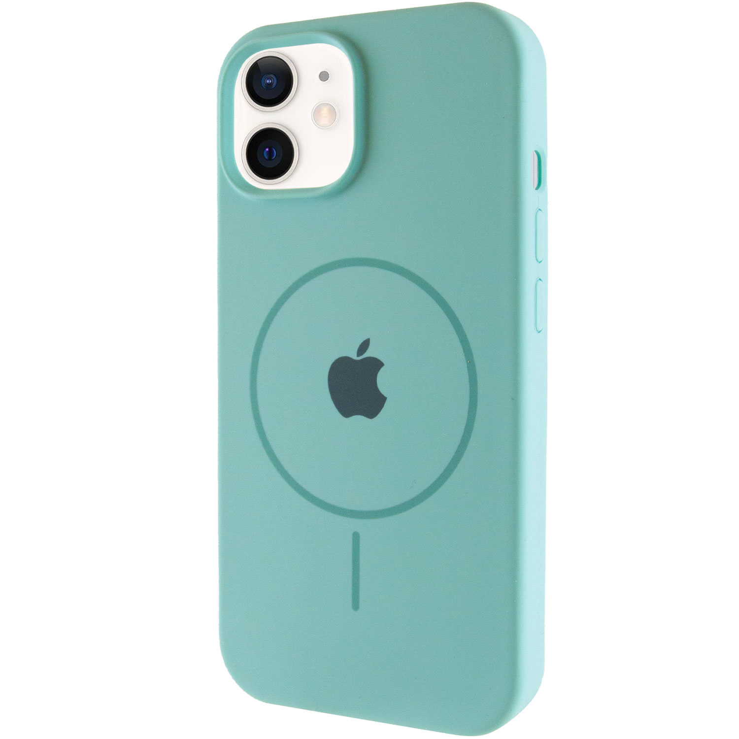 Чехол Silicone Case Full Protective (AA) with MagSafe для Apple iPhone 11 (6.1") (Бирюзовый / Marine Green)