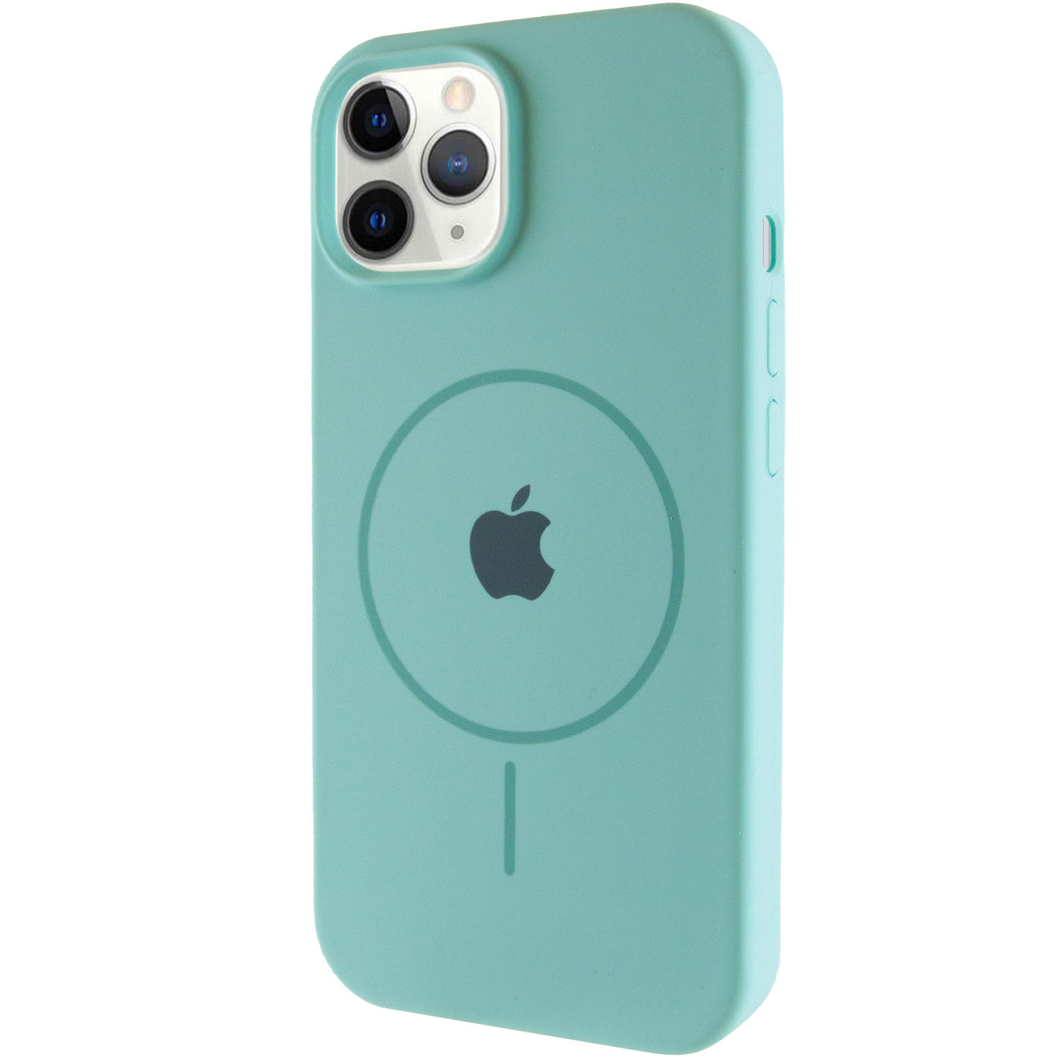 Чохол Silicone Case Full Protective (AA) with MagSafe для Apple iPhone 11 Pro Max (6.5") (Бірюзовий / Marine Green)